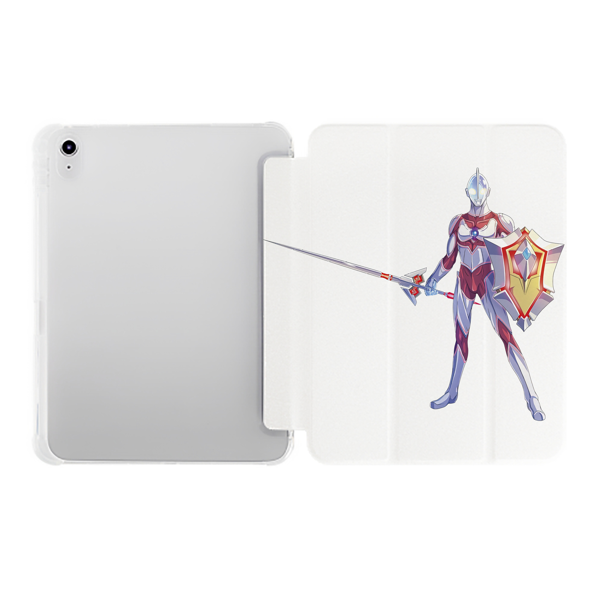 （画像用） ウルトラマン Ultraman IPad ケース ペン収納付き 三つ折りスタンド PUレザー×シリコン 対応機種9.5/10.5/10.9インチ